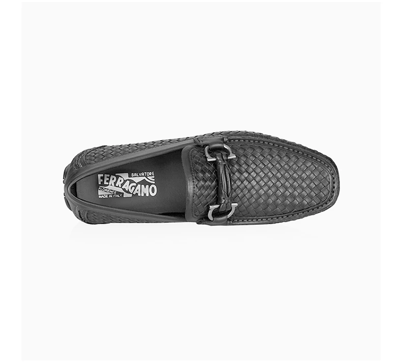 商品Salvatore Ferragamo|SALVATORE FERRAGAMO 黑色男士驾车鞋 0570446,价格¥2591,第5张图片详细描述