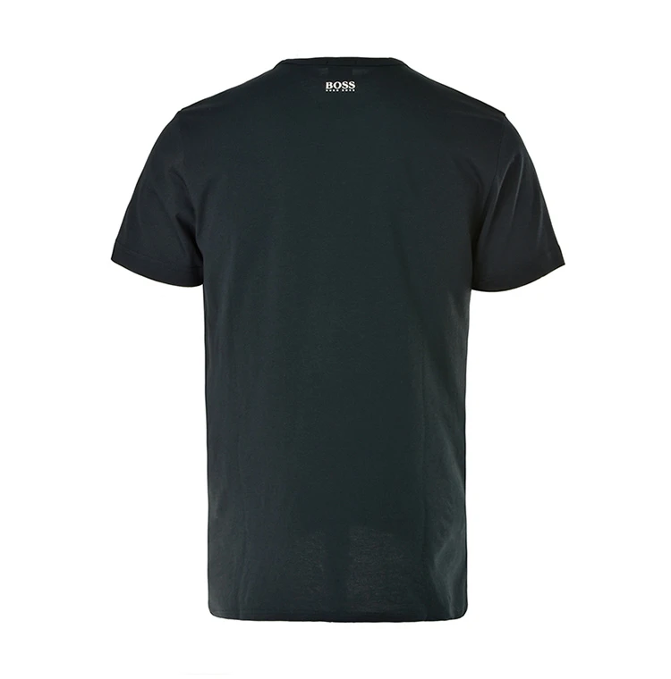 商品Hugo Boss|Hugo Boss 雨果博斯 男士深蓝色白字棉质短袖T恤 TEE1-50383429-410,价格¥441,第3张图片详细描述