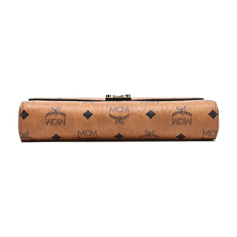 商品[国内直发] MCM|MCM斜挎包奢侈品 女士Millie Visetos系列干邑色人造革小号单肩斜跨包MWRAAME03CO001,价格¥3843,第5张图片详细描述