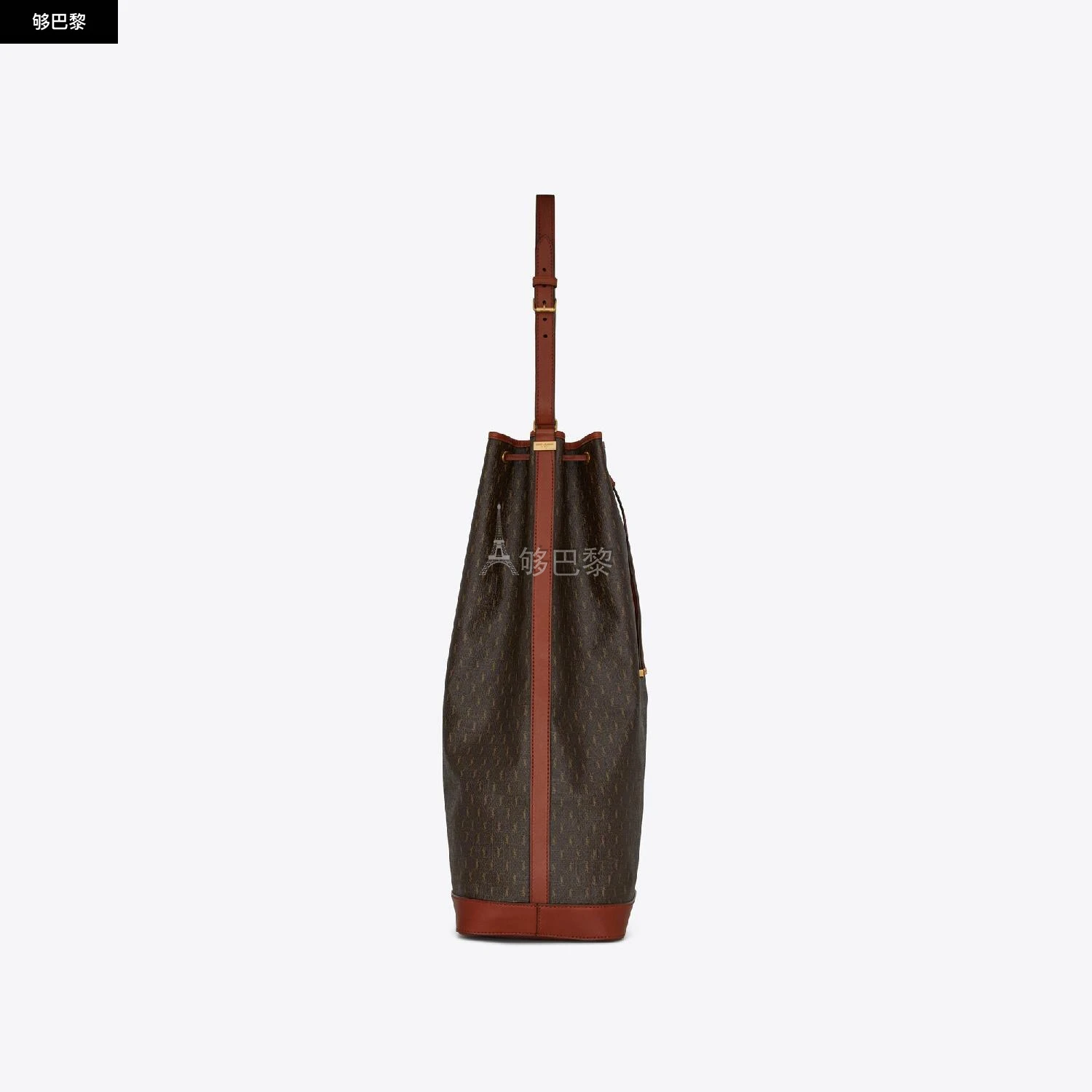 商品Yves Saint Laurent|【预售】 YSL圣罗兰 25春夏 男�士 手提包 LE MONOGRAMME长款涂层帆布和光滑皮革水桶包 6685812UY2W2166 ,价格¥13784,第6张图片详细描述