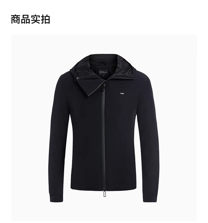 商品Emporio Armani|EMPORIO ARMANI 男士黑色时尚棉服 6Z1BQ7-1NGEZ-0999,价格¥2392,第4张图片详细描述