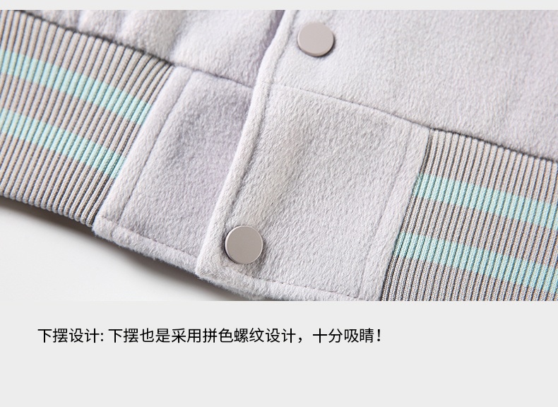 商品[国内直发] ERASER|ER黑色刺绣PU皮棒球服男潮牌美式高街撞色拼接春秋情侣装夹克外套 Erjk3059,价格¥233,第9张图片详细描述
