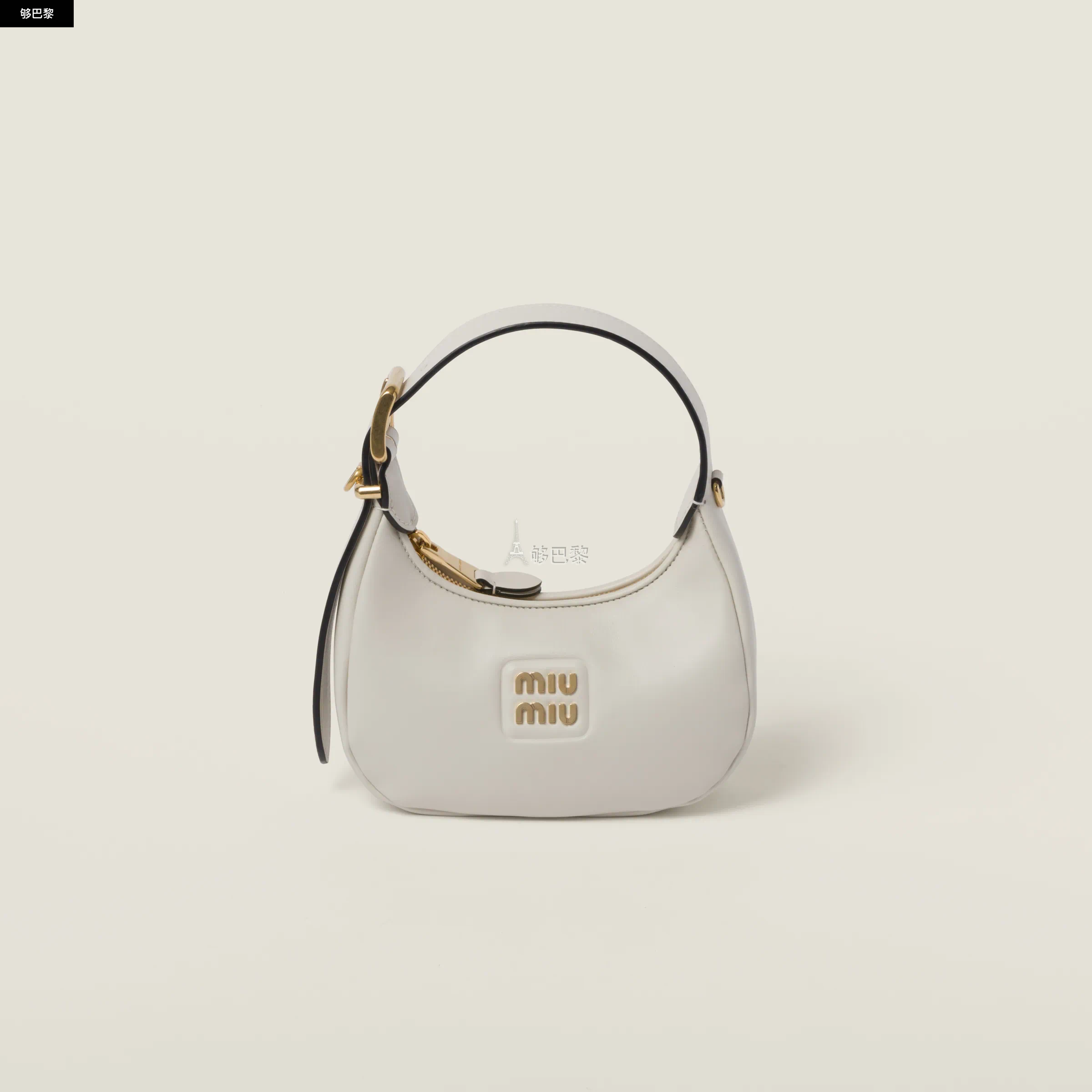 商品Miu Miu|【预售】 缪缪 24秋冬 女士 手提包 Sac hobo en cuir 5BP084_2E6Y_F0K74_V_OOO,价格¥12155,第3张图片详细描述