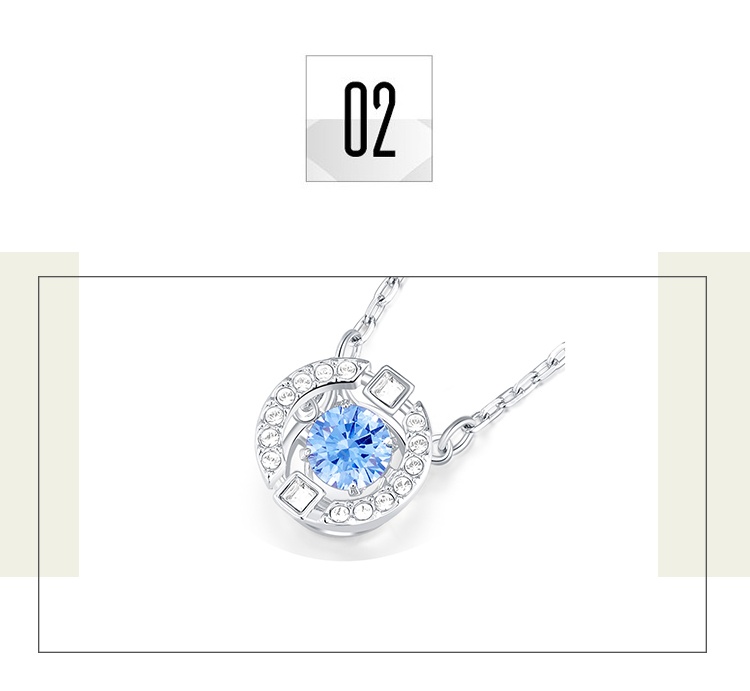 商品Swarovski|SWAROVSKI 施华洛世奇 跳动的心 SPARKLING DANCE 项链 蓝色 5279425  送女友 ,价格¥732,第4张图片详细描述