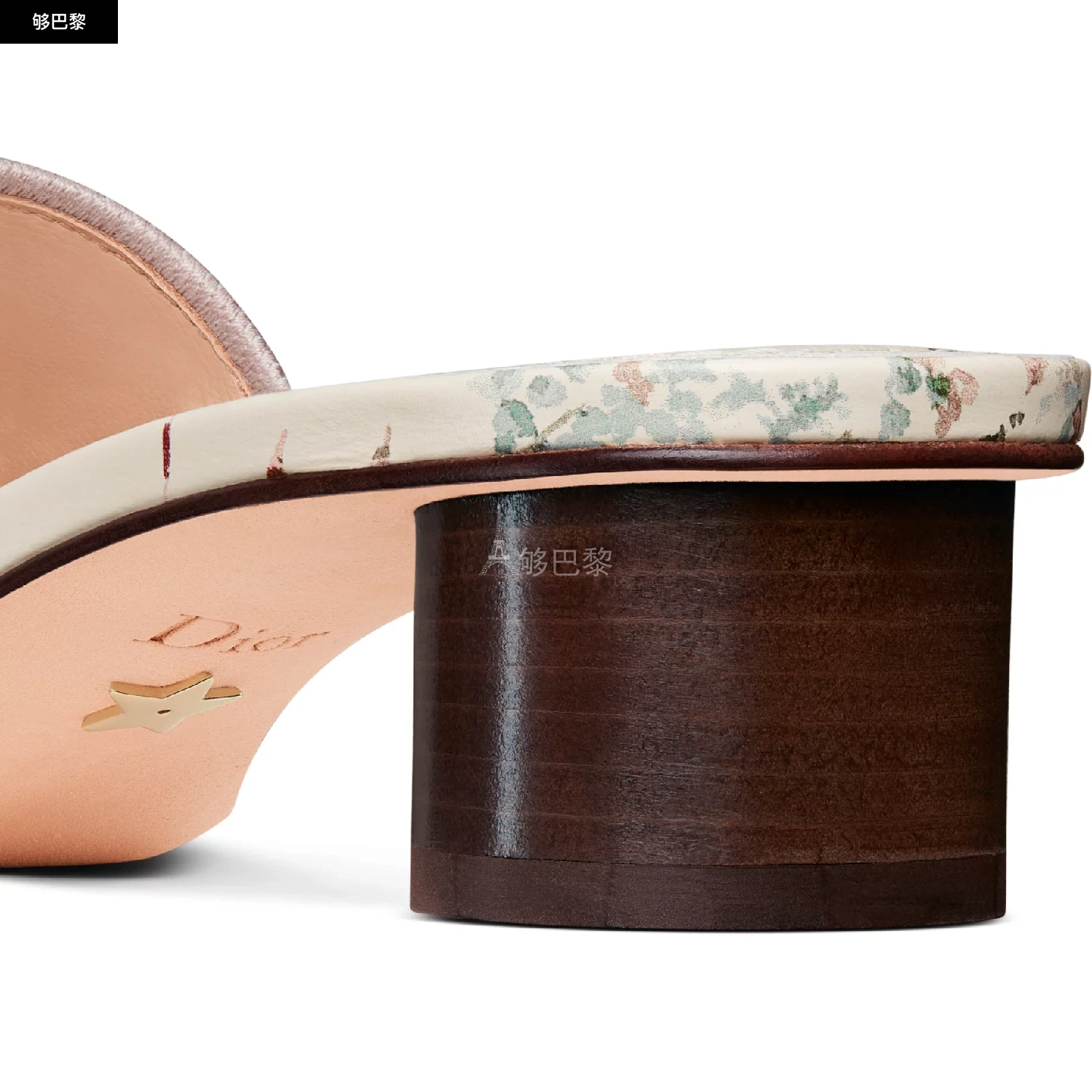 商品Dior|【预售】 迪奥 25春夏 女士 拖鞋 Dway 带跟凉拖 KCQ902FED_S58U ,价格¥7312,第5张图片详细描述