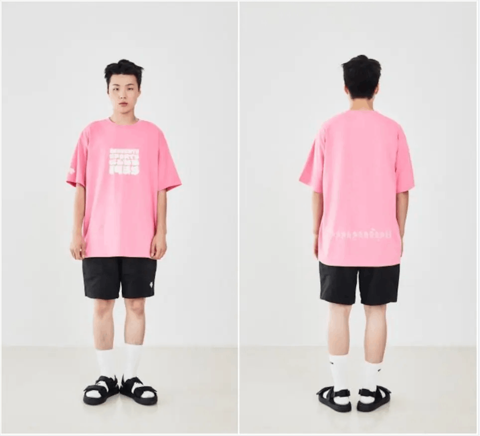 商品DESCENTE|【享贝家】DESCENTE 迪桑特 卡通图案短袖T恤 粉色 SM323OTS71-PINK（现采购商品，下单后12天内发货）,价格¥382,第3张图片详细描述