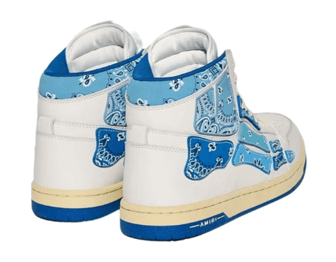 商品[国内直发] AMIRI|Amiri SKEL-TOP HI 高帮皮革运动板鞋 骨头鞋 白蓝,价格¥3865,第1张图片详细描述