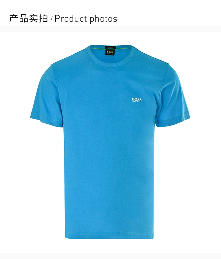 商品Hugo Boss|Hugo Boss 雨果博斯 男士短袖T恤蓝色 TEE-50399333-431,价格¥367,第3张图片详细描述