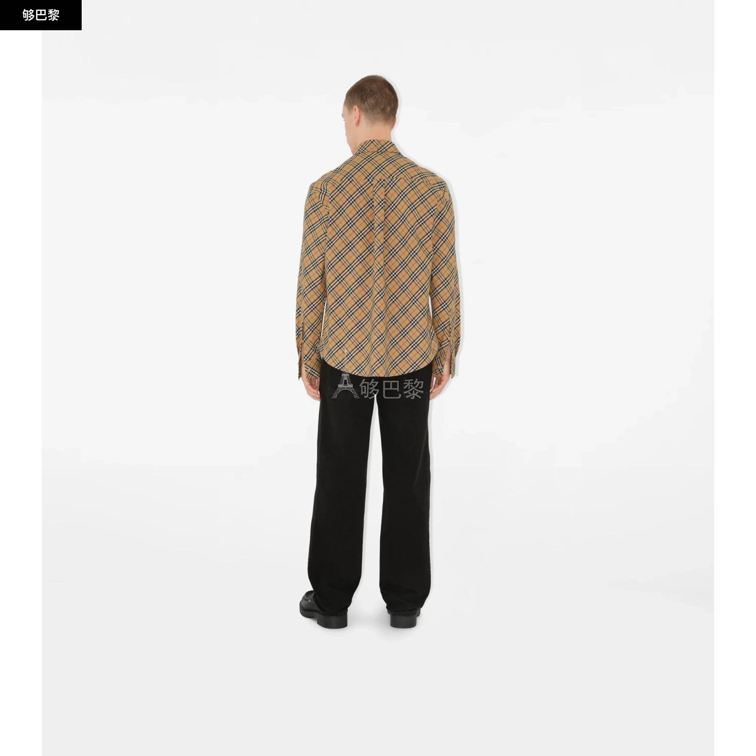 商品Burberry|【预售】 巴宝莉 24秋冬 男士 长袖衬衫 休闲版型格纹棉质衬衫 81040721,价格¥5403,第6张图片详细描述
