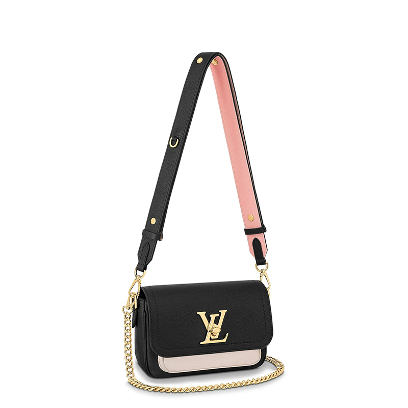 商品Louis Vuitton|预售十天  Louis Vuitton/路易威登 22春夏新款LOCKME TENDER系列 女士黑色牛皮革金扣金链翻盖开合单肩斜跨手提链条包M58557,价格¥18453,第2张图片详细描述