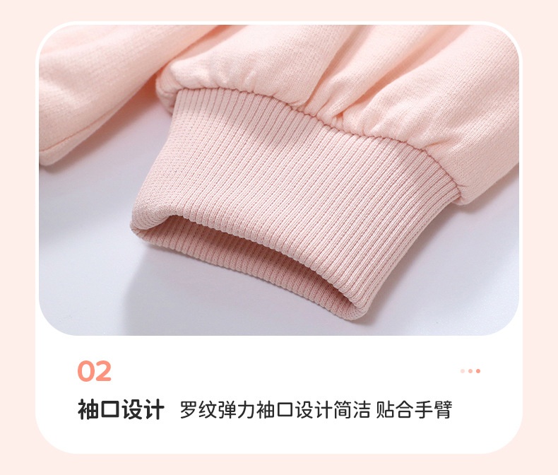 商品[国内直发] GLENVINTEN|格岚云顿2024新款欧美冬款女童加绒卫衣秋季儿童套装可爱女孩裤套装,价格¥172,第17张图片详细描述