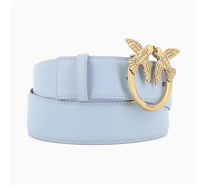 商品PINKO|PINKO 女士浅蓝色皮革腰带 1H20ZU-Y7SPE57Q,价格¥536,第5张图片详细描述