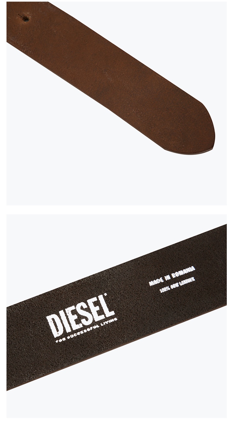 商品[国内直发] Diesel|DIESEL迪赛 OVAL-D LOGO经典系列 春夏新品 别致平滑扣 皮带 男女同款情侣款 棕色 宽4cm,价格¥893,第12张图片详细描述