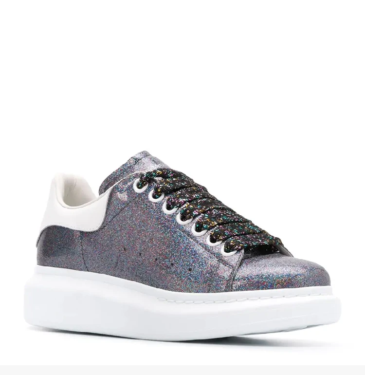 商品Alexander McQueen|Alexander McQueen 亚历山大·麦昆 女士黑色闪光阔型运动鞋 558944-W4LW1-8483,价格¥2976,第5张图片详细描述