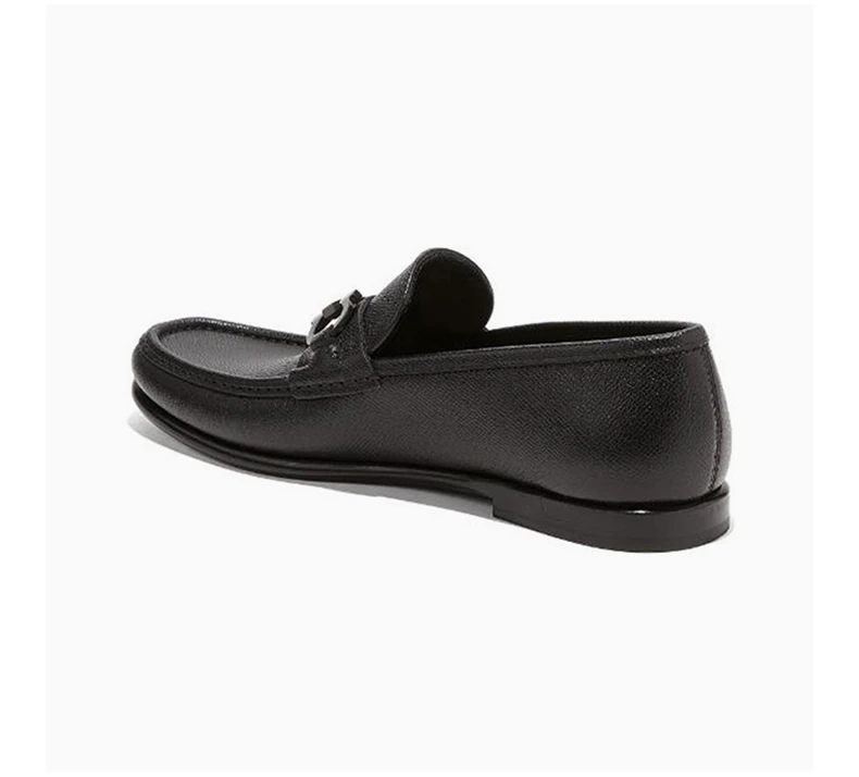 商品Salvatore Ferragamo|Salvatore Ferragamo 菲拉格慕 男士黑色小牛皮乐福鞋 02-A879-688525,价格¥3622,第5张图片详细描述