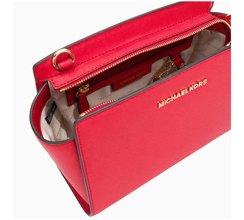 商品[国内直发] Michael Kors|Michael Kors 迈克高仕 女士亮红色牛皮斜挎包 30T3GLMM2L-brightred,价格¥915,第7张图片详细描述