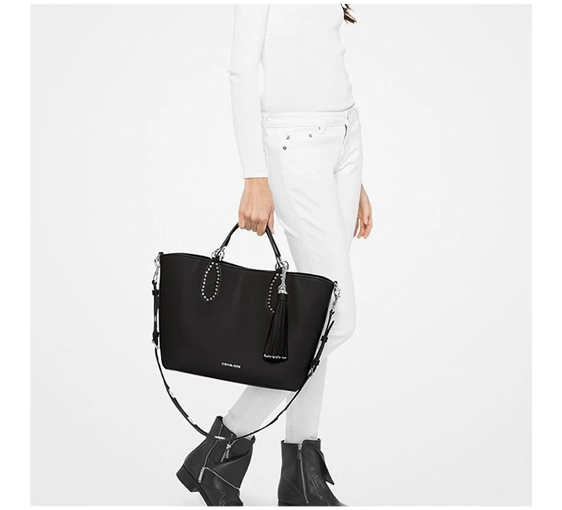 商品Michael Kors|MICHAEL KORS 黑色女士手提包 30T7SBNS3L-BLACK,价格¥1618,第8张图片详细描述
