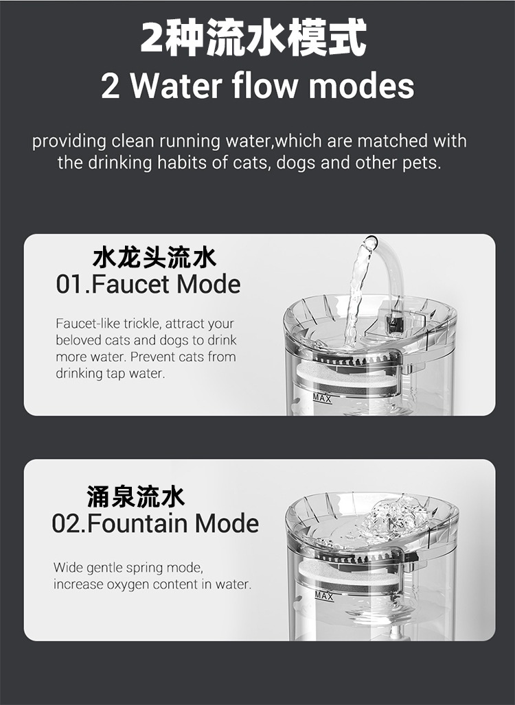 商品[国内直发] YeeCollene|宠物饮水机自动循环过滤猫咪饮水机智能宠物喂水器流动水小猫,价格¥355,第7张图片详细描述