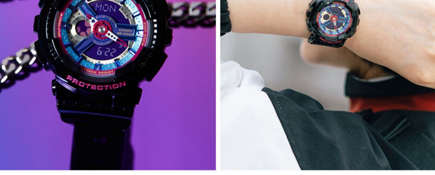 商品[国内直发] Casio|babyg运动表独角兽正品彩虹女表BA-112石英机芯矿物强化玻璃,价格¥849,第10张图片详细描述
