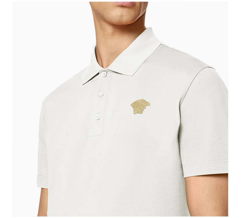 商品[国内直发] Versace|VERSACE 男士白色POLO衫 A87427-A237141-2W110,价格¥2330,第8张图片详细描述