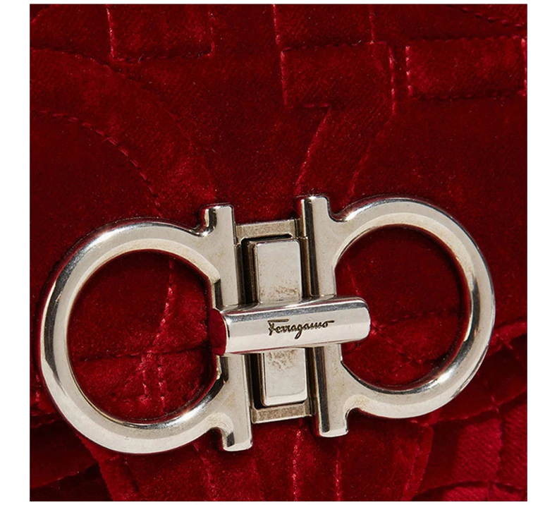 商品[国内直发] Salvatore Ferragamo|Salvatore Ferragamo 菲拉格慕 女士红色单肩包斜挎包 21-H248-695982,价格¥4117,第8张图片详细描述