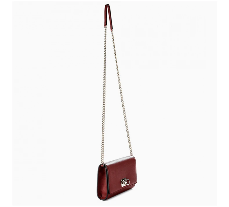 商品Salvatore Ferragamo|SALVATORE FERRAGAMO 酒红色女士单肩包 22-D881-727134,价格¥4982,第6张图片详细描述