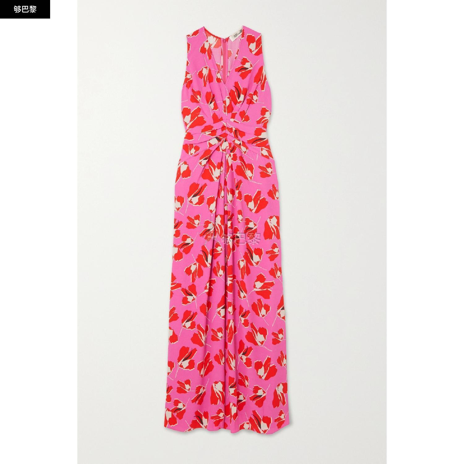商品Diane von Furstenberg|包邮包税【预售7天发货】 DIANE VON FURSTENBERG 23秋冬 女士 连衣裙 Ace 花卉印花绉纱超长连衣裙 1647597309096825 DVFDS2R011PTLPM ,价格¥5822,第4张图片详细描述