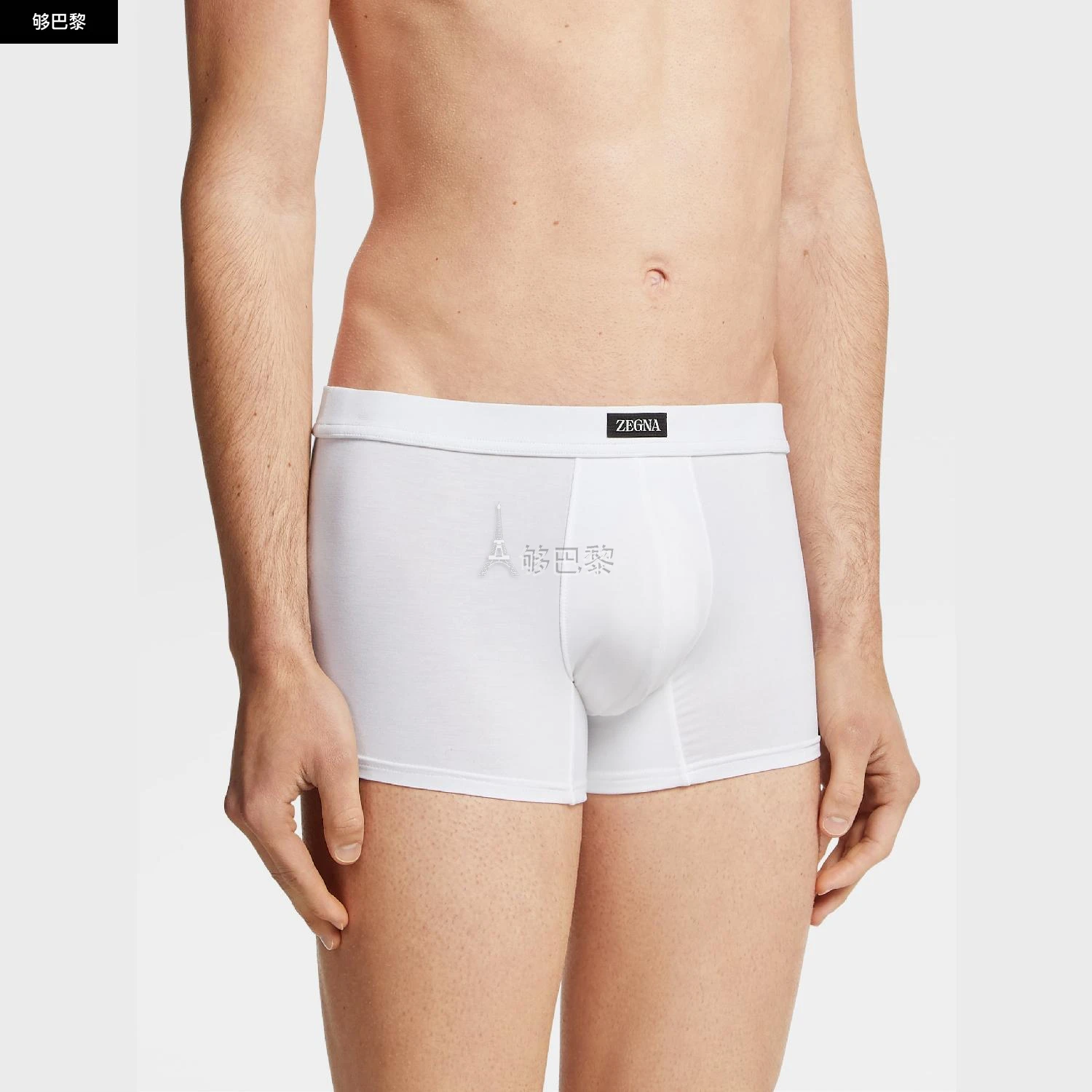 商品Zegna|【预售】 杰尼亚 24秋冬 男士 内裤 White Stretch Modal Trunks N2LC6-010-100,价格¥1019,第4张图片详细描述