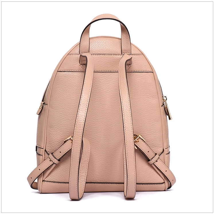 商品Michael Kors|Michael Kors 迈克高仕 女士RHEA ZIP系列裸色皮革荔枝纹中号双肩背包 30S5GEZB1L-OYSTER,价格¥1728,第18张图片详细描述