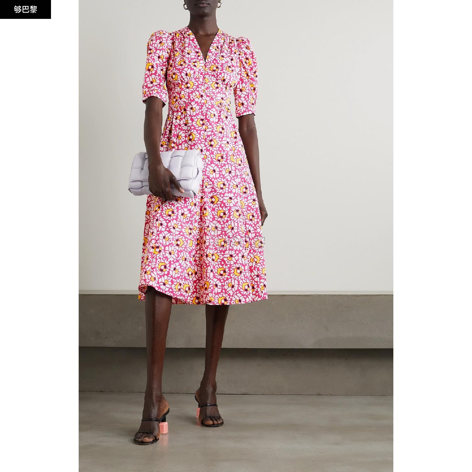 商品Diane von Furstenberg|包邮包税【预售7天发货】 DIANE VON FURSTENBERG 23秋冬 女士 连衣裙 Melissa 印花弹力棉质府绸中长连衣裙 1647597303930872 DVFDS1R011PSSPK ,价格¥5602,第5张图片详细描述