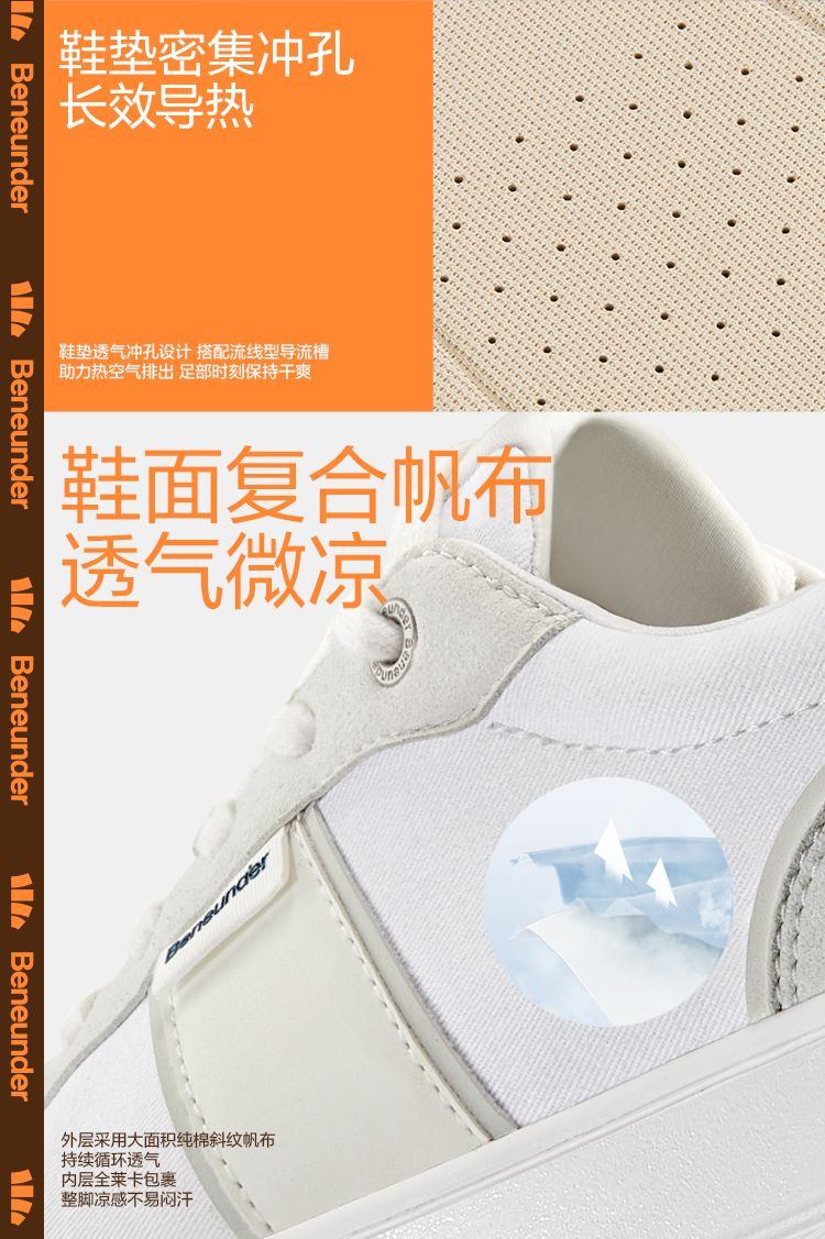 商品[国内直发] Beneunder|蕉下德训鞋女帆布鞋复古百搭舒适透气板鞋22春夏新款运动休闲鞋子,价格¥316,第16张图片详细描述