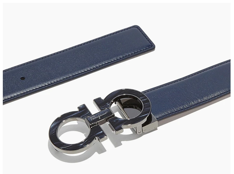 商品Salvatore Ferragamo|Salvatore Ferragamo 菲拉格慕 男士深蓝色腰带 67-9110-690736【包装随机，部分无包装盒】,价格¥3009,第7张图片详细描述