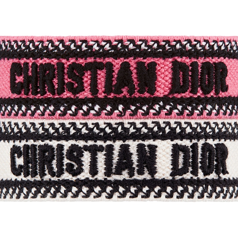 商品Dior|迪奥 23新款 女士桃花粉色/白色刺绣手链套装 B0961ADRCO_D55P,价格¥2800,第3张图片详细描述