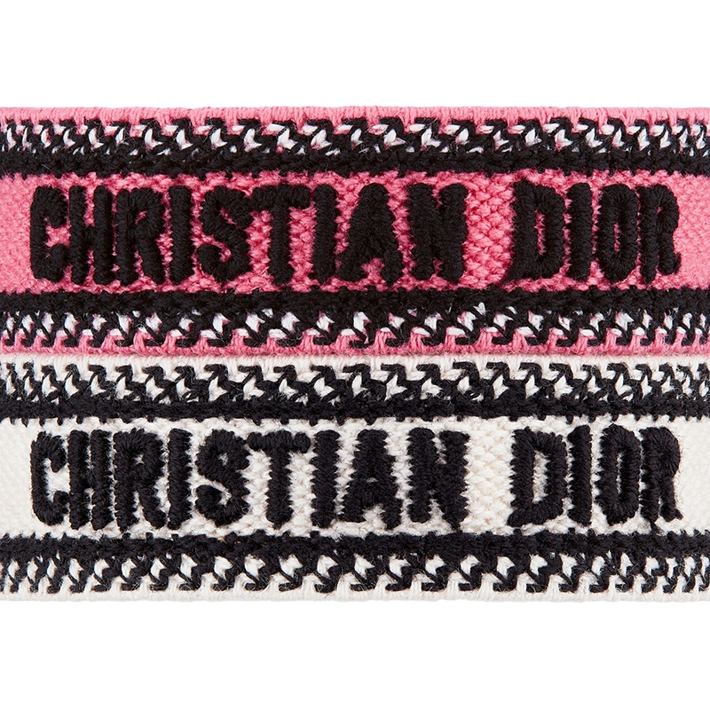 商品Dior|迪奥 23新款 女士桃花粉色/白色刺绣手链套装 B0961ADRCO_D55P,价格¥2800,第3张图片详细描述