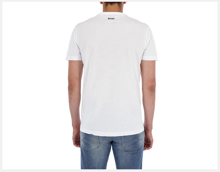 商品Hugo Boss|HUGO BOSS 米白色男士T恤 TEE3-50389085-100,价格¥515,第8张图片详细描述
