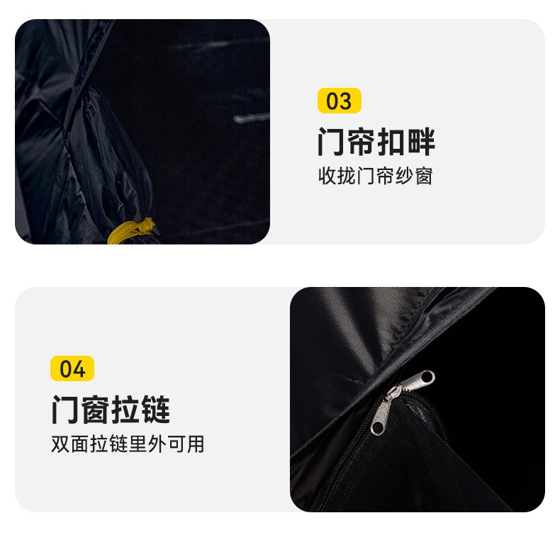 商品[国内直发] OLYMMONS|帐篷户外自动速抛帐加厚防晒帐蓬2人单双折叠露营便携式黑胶帐篷,价格¥133,第16张图片详细描述