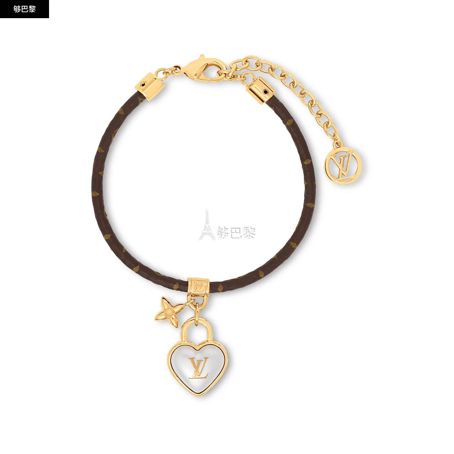 商品Louis Vuitton|【预售】 LV路易威登 25春夏 女士 手镯 HEART PADLOCK 手镯 M8413Z ,价格¥4666,第2张图片详细描述