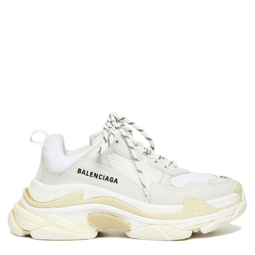 商品Balenciaga|Balenciaga/巴黎世家 2021年新款 Triple S系列 女士白色双重泡沫和网布运动鞋524036W2CA19000,价格¥7349,第2张图片详细描述