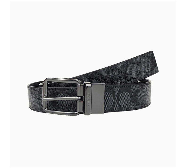 商品Coach|COACH 蔻驰 时尚商务压花男士腰带 F64839CQBK,价格¥720,第5张图片详细描述