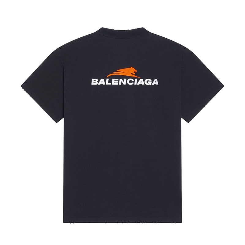 商品Balenciaga|Balenciaga/巴黎世家 22年早春新款 虎年系列 女士黑色纯棉短袖T恤衫,价格¥3654,第3张图片详细描述