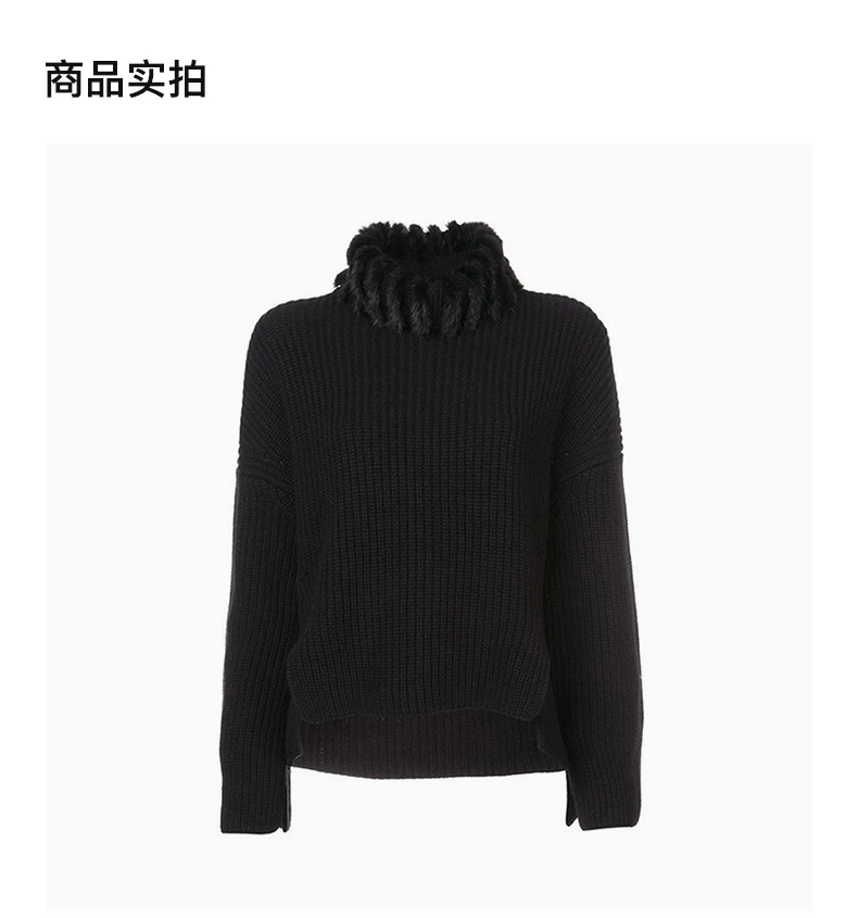 商品[国内直发] Fendi|FENDI 黑色女士针织衫/毛衣 FZY720-A58Y-F0GME,价格¥8226,第4张图片详细描述