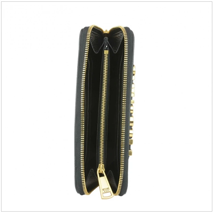商品[国内直发] Moschino|Moschino 莫斯奇诺 女士黑色拉链开合长款手拿包 7A8115-8003-0555,价格¥895,第18张图片详细描述