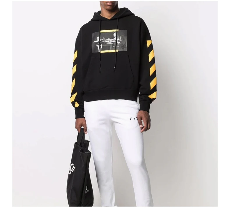 商品Off-White|OFF WHITE 黑色男士卫衣/帽衫 OMBB037F21FLE011-1084,价格¥2908,第4张图片详细描述