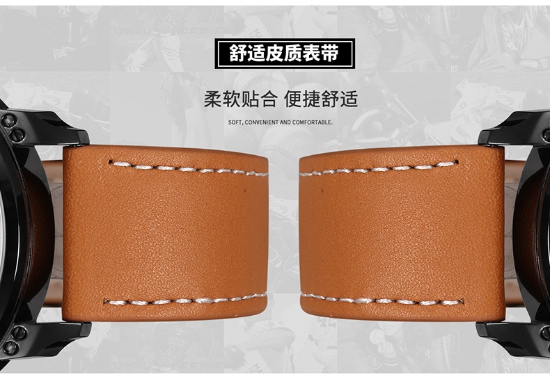 商品[国内直发] MLB|MLB美职棒潮牌手表时尚大表盘多功能石英男表FX003,价格¥1022,第8张图片详细描述