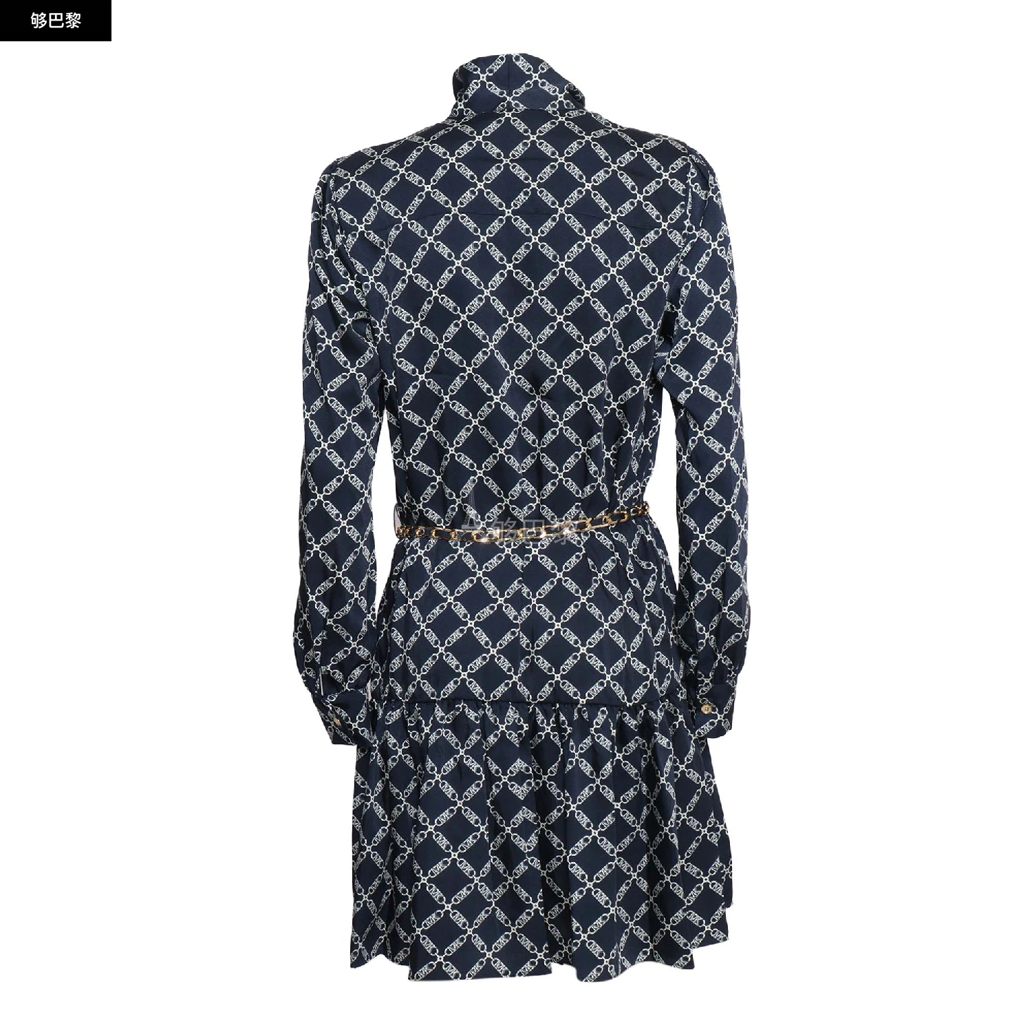 商品Michael Kors|【特惠5.9折】【预售】 2023秋冬 女士 连衣裙 连衣裙 2348133  MF381NYART409MIDNIGHTBLUE ,价格¥2231,第4张图片详细描述