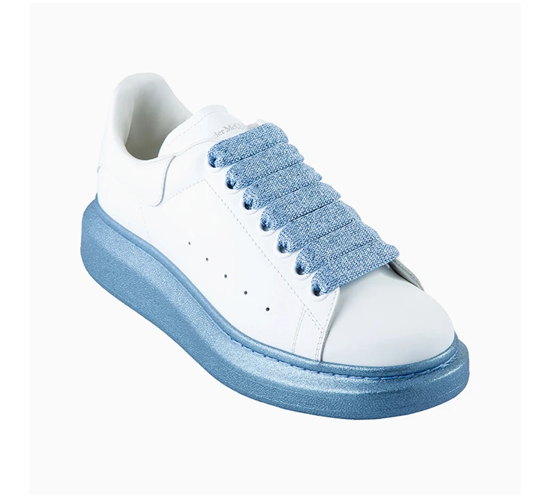 商品Alexander McQueen|Alexander McQueen 亚历山大·麦昆 白色/瓷蓝色女士运动鞋 553770-WHWKV-9307,价格¥3750,第5张图片详细描述