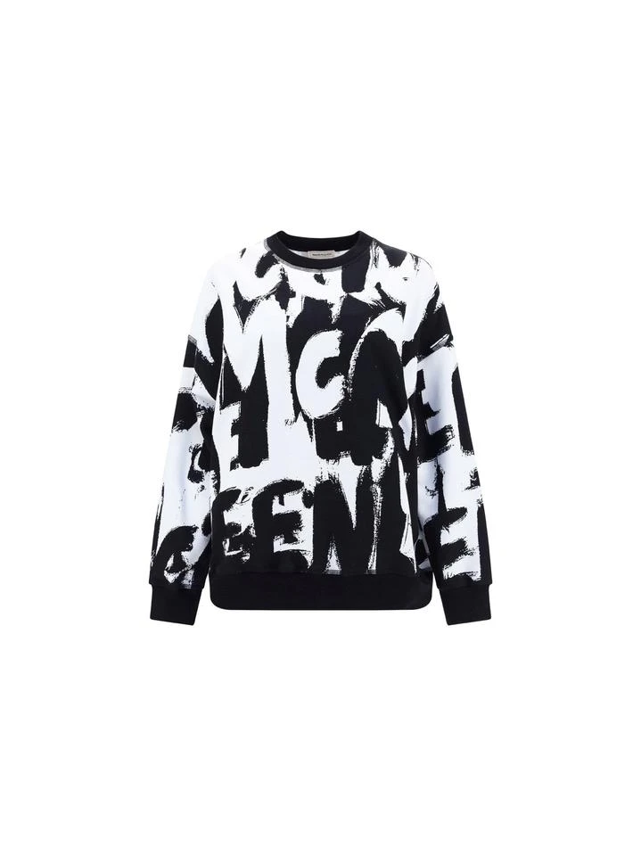 商品Alexander McQueen|ALEXANDER MCQUEEN 女士印花棉质圆领卫衣 710425-QZAGA-0909,价格¥3286,第1张图片详细描述