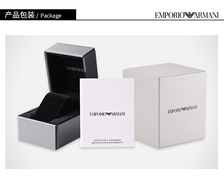 商品Emporio Armani|阿玛尼（Emporio Armani）黑色贝母表盘经典商务三眼计时男士石英腕表AR11275-黑色-AR11275,价格¥1755,第8张图片详细描述