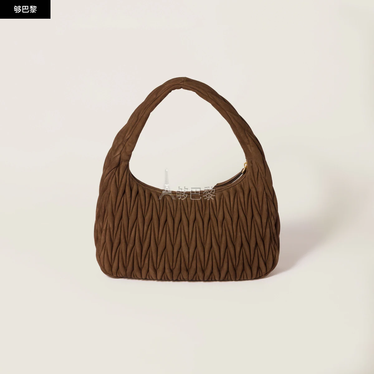 商品Miu Miu|【预售】 缪缪 25春夏 女士 手提包 Sac Wander en suède matelassé 5BC183_AB7O_F0324_V_OOH,价格¥26237,第5张图片详细描述