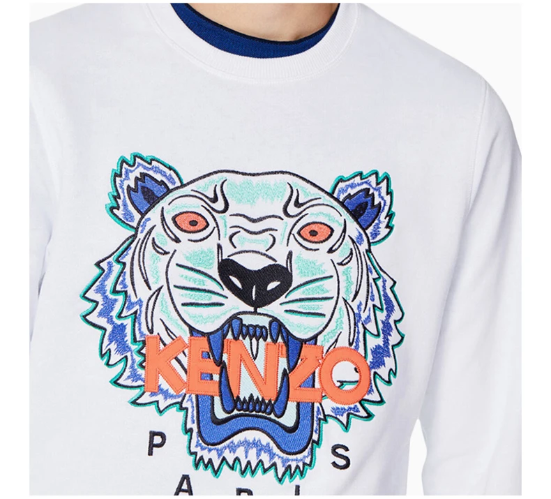 商品Kenzo|Kenzo 高田贤三 男士白色棉质卫衣 F555SW0014XW-01,价格¥993,第6张图片��详细描述